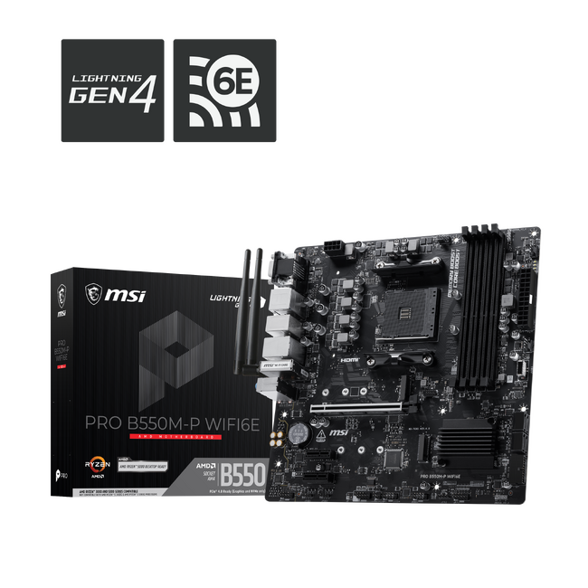 MSI、B550チップセット搭載の高コスパマザーボード「PRO B550M-P WIFI6E」を発売