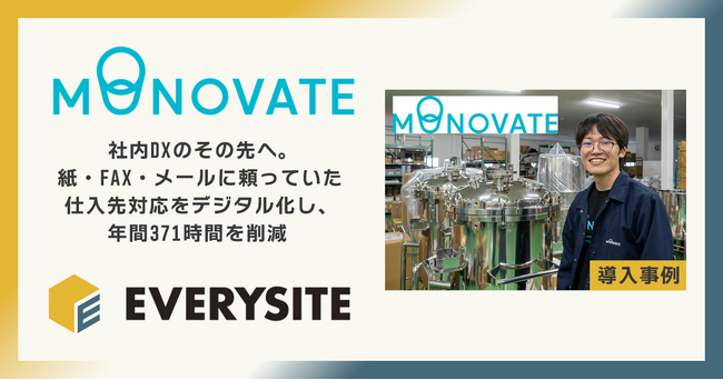 紙・FAX・メールに頼っていた仕入先対応をデジタル化。MONOVATE、kintoneとgusuku Everysiteで仕入先向けマイページを構築