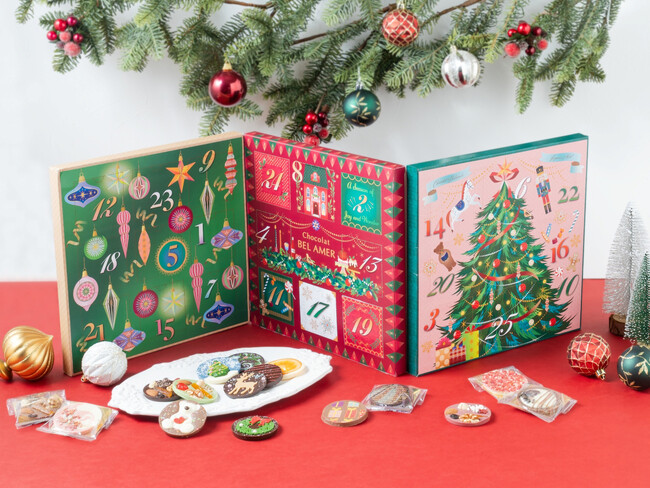 【ベルアメール】ショコラ専門店が贈る、クリスマスまでの特別なカウントダウン。25種のパレショコラで彩る「ノエルパレショコラカレンダー」が10月1日(木)より予約スタート