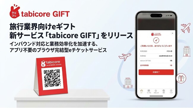 【インバウンド客対応】旅行業界向けeギフトの新サービス「tabicore GIFT」を2026年10月13日提供開始