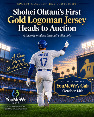 プレスリリース】大谷翔平選手の歴史的な「東京シリーズ」着用ユニフォーム、YouMeWeガラ 2026 にて展示・チャリティーオークションへ