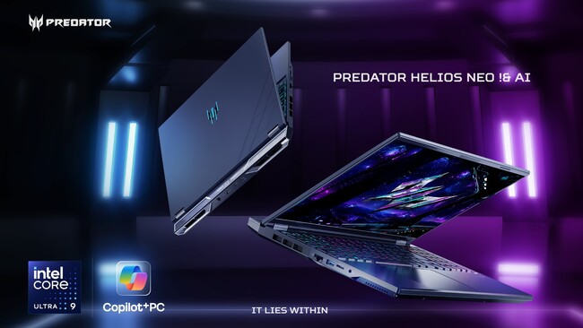 Acer、究極のパワーを、その先へ。16インチゲーミングノートPC「Predator Helios Neo 16 AI」2機種を9月29日発売
