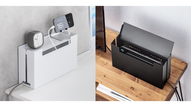 電源タップもSwitchもまとめて隠す!幅32cmのスチール製ケーブルボックスを発売