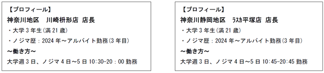 ノジマ初となる“学生店長”が2名誕生！