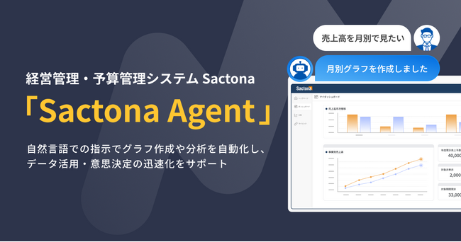 経営管理・予算管理システム『Sactona』、「Sactona Agent」を提供開始