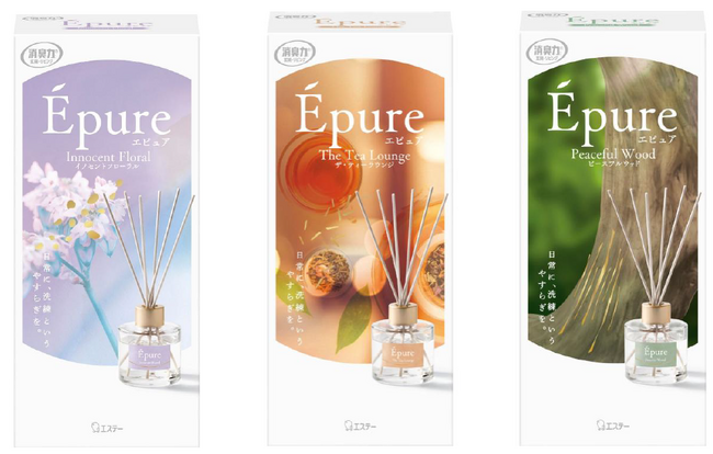 【エステー】空間に調和するデザインと香りで、“心地よい余白”をもたらす「消臭力 Epure 玄関・リビング用 Stick」を新発売