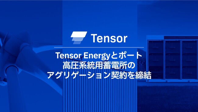 Tensor Energyとポートは高圧系統用蓄電所のアグリゲーション契約を締結