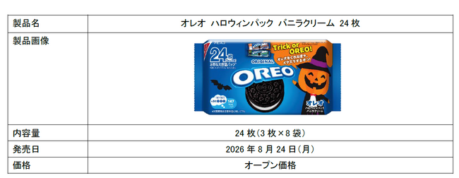 毎日のおやつにもぴったりな、手軽な食べきりサイズが新登場！「オレオ バニラクリーム 2枚」2026年10月5日（月）より新発売！