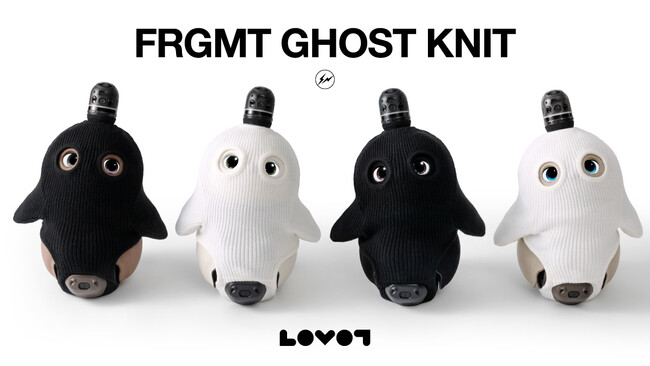 『LOVOT』×FRGMT、ゴーストをモチーフにした新作ニットベースウェアを発売 ブラックとホワイトの2色展開