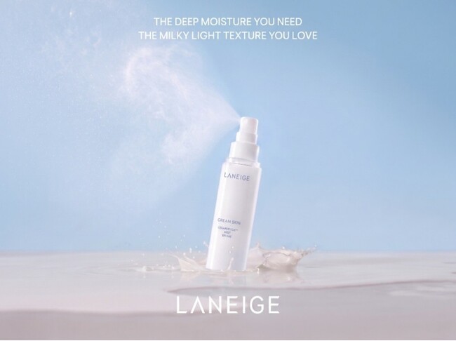 【LANEIGE】クリームまるごと１本を溶かした化粧水から、持ち運びに便利な「クリームスキン ローション ミストタイプ」登場！軽やかな4in1ミストでシュッと水分チャージ！