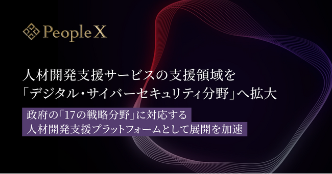 PeopleX、人材開発支援サービス「PeopleX AIアセスメント&ラーニング」の支援領域を「デジタル・サイバーセキュリティ分野」へ拡大