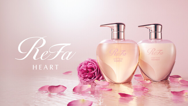 ダマスクローズの希少な恵みが、濃密なうるおいとツヤで髪を満たす。 「ReFa HEART ROSE SHAMPOO＆TREATMENT」2026年10月16日（金）新発売