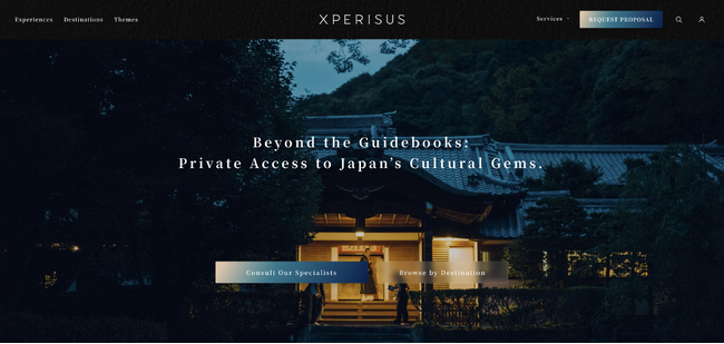エクスペリサス、日本各地の高付加価値体験を海外富裕層市場へ届ける旅行会社向け会員制サービス「XPERISUS.com」のフルリニューアル第１弾を実施
