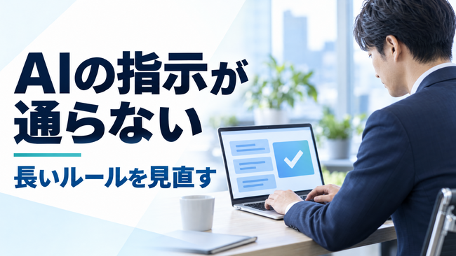 AIに指示が通らない現場へ、長すぎるルールを見直す無料資料を公開