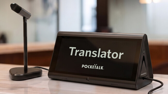 「ポケトーク X」、製品化に向けた最終モデルで初の実証を関西国際空港で実施