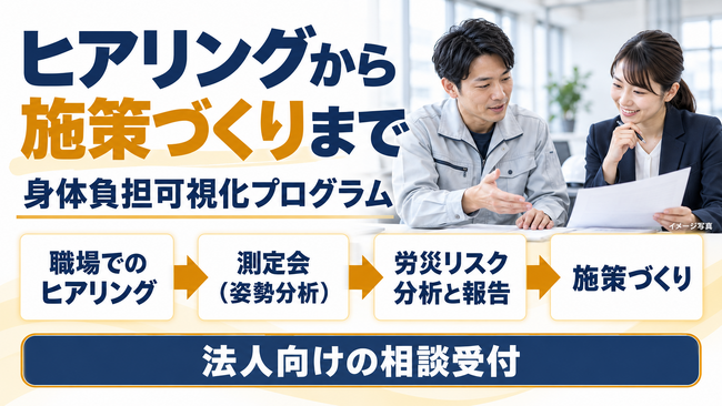 AI姿勢分析と労災リスク分析を組み合わせた法人向け身体負担可視化プログラムの相談受付を開始