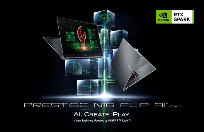 ローカルAI活用をノートPCで実現する新世代AI PC NVIDIA RTX Spark(TM) スーパーチップ搭載「Prestige N16 Flip AI+ C1XM」発売