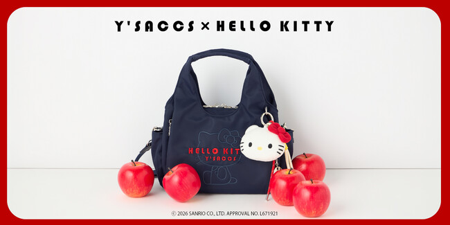 【Y'SACCS×HELLO KITTY】　＜　Y'SACCS40周年企画第4弾　＞　サンリオの人気キャラクター『ハローキティ』との初のコラボレーションバッグ好評発売中！
