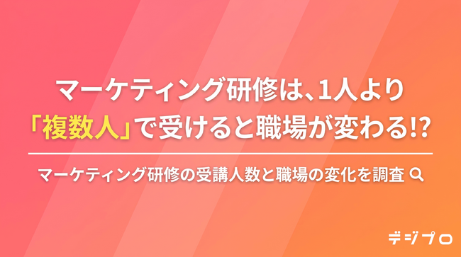 マーケティング研修の受講人数と職場の変化を500名に調査