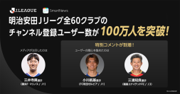 スマートニュース、明治安田Ｊリーグ全60クラブのチャンネル登録ユーザー数が100万人を突破