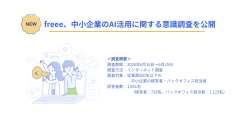 freee、中小企業のAI活用に関する意識調査を公開