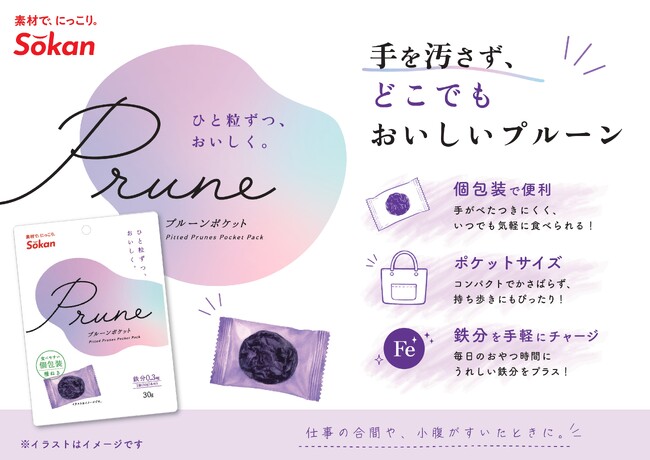 いつでも、どこでも、ひと袋。『Pruneポケット』が新登場！