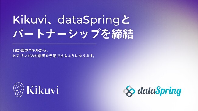 AIヒアリングエージェント「Kikuvi」、dataSpringとパートナーシップを締結