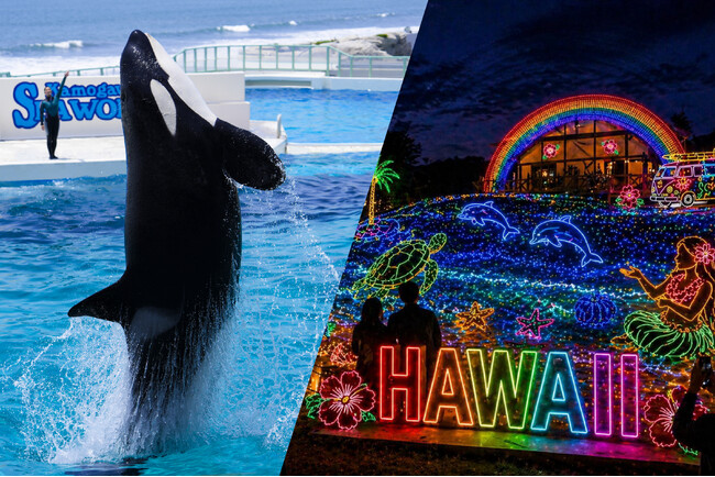 【鴨川シーワールド＆東京ドイツ村】昼は大迫力な海の世界！夜はドイツ村イルミネーションで何故かアメリカンな光の世界！？を体験！どちらも遊び尽くす冬季限定コラボチケットが登場！！