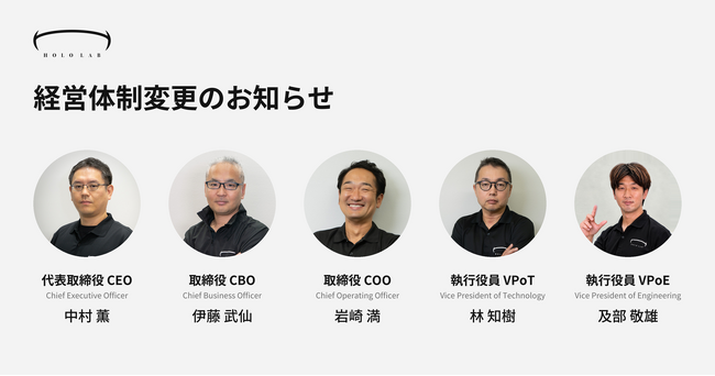 ホロラボ、創業10年目を迎え経営チームを拡充、取締役3名・執行役員2名の新体制へ
