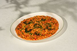 Asam Pedas Seafood Risotto(タマリンドの酸味と唐辛子の辛味を効かせたアサム・ペダスのシーフードリゾット) Asam Pedas Seafood Risotto(タマリンドの酸味と唐辛子の辛味を効かせたアサム・ペダスのシーフードリゾット)