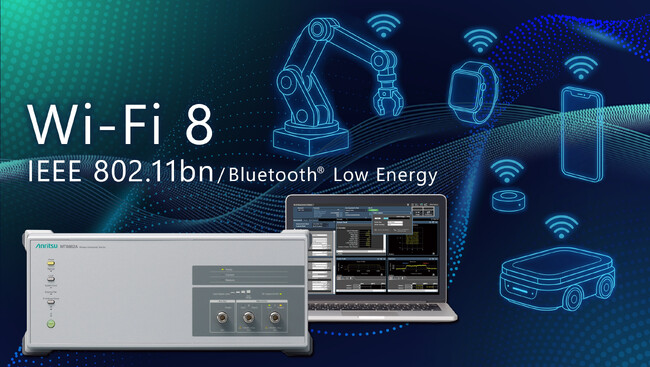 アンリツ、Wi‑Fi 8およびBluetooth(R) Low Energy対応機器の評価を1台で実現
