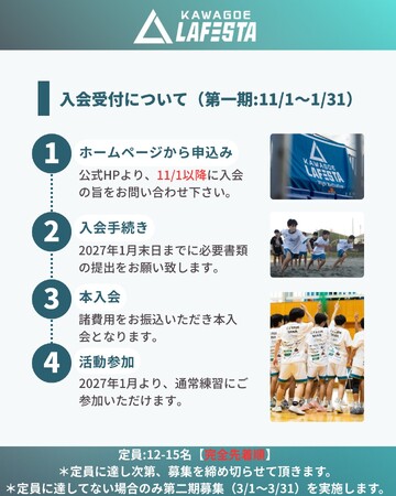 2027年度 新規U13カテゴリー入会受付について