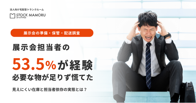 展示会担当者の53.5%が「必要な物が足りず慌てた」経験。見えにくい在庫と担当者依存の実態とは？～展示会の準備・保管・配送調査～