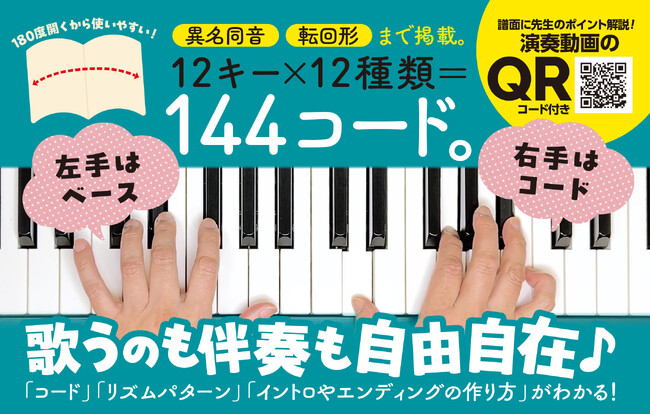 「楽譜は読めません」「コードって何のこと？」から始めていいんです! 　歌うのも伴奏するのも自由自在。世界共通のテクニックをマスターして音楽を人生の一部に! 『語りかける ピアノコード』10月16日発売