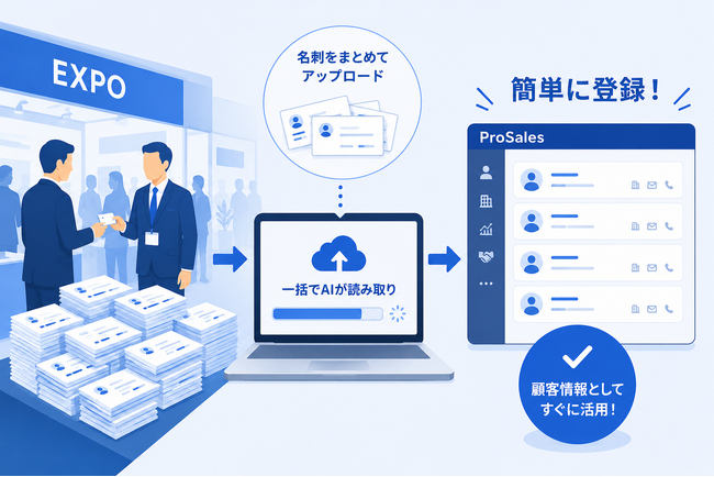 獲得した名刺を営業資産へ　AI営業支援CRM「ProSales」が名刺スキャン機能を提供開始