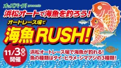 浜松オートレース場に“海魚の釣り堀”が再登場！11月3日（火・祝）「浜松オートで海魚を釣ろう！オートレース場で海魚RUSH！」開催