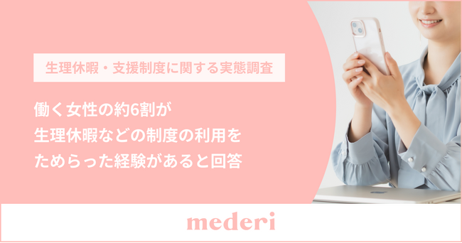 働く女性の約6割が、生理休暇などの制度の利用をためらった経験があると回答