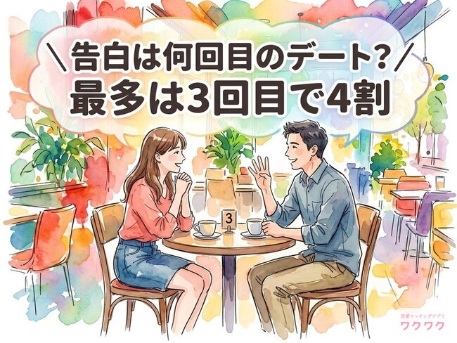 【男女520人に聞いた】告白は「3回目のデート」が42%！女性の29%は「それ以上」、あなたは何回目で動きますか？