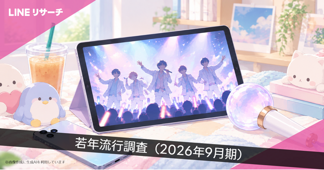 【LINEリサーチ】若年層の流行に関する定点調査(2026年9月)