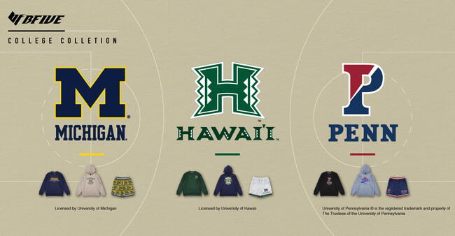 BFIVE『COLLEGE BASKETBALL COLLECTION』に新作が登場