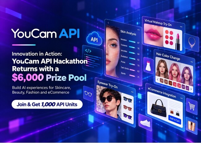 パーフェクト社、賞金総額6,000ドルの「YouCam API」グローバルハッカソン第2回を開催
