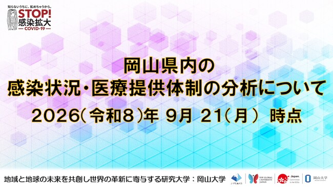 【岡山大学】岡山県内の感染状況・医療提供体制の分析について(2026年9月21日現在)