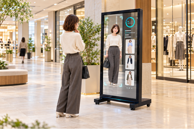 京王ＳＣクリエイションとcoordimate、キラリナ京王吉祥寺で次世代型デジタルミラーの実証実験を１１月1日から開始