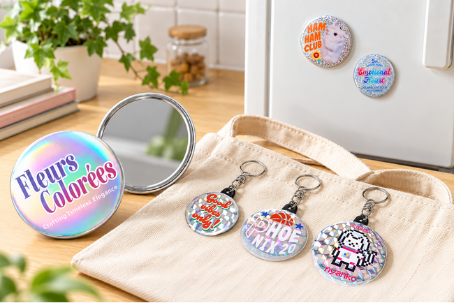 スマホから簡単作成！オリジナルプリント.jp、ラメやホロが輝く缶ミラーなど全18種を発売