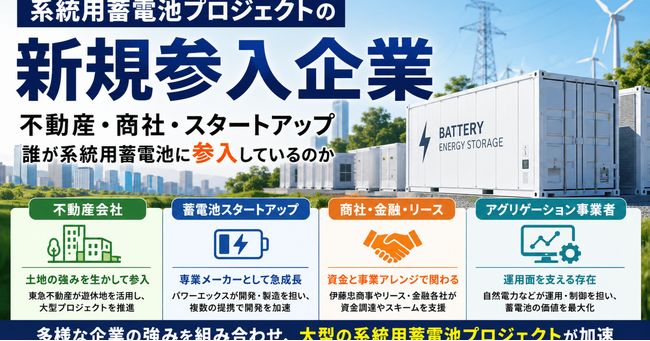 系統用蓄電池になぜ多様な業種が参入するのか――協業モデルの実態を読み解くウェビナーを開催