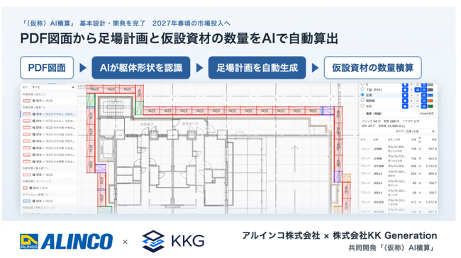 足場の積算業務をAIで効率化する「(仮称）AI積算」の基本設計・開発完了のお知らせ