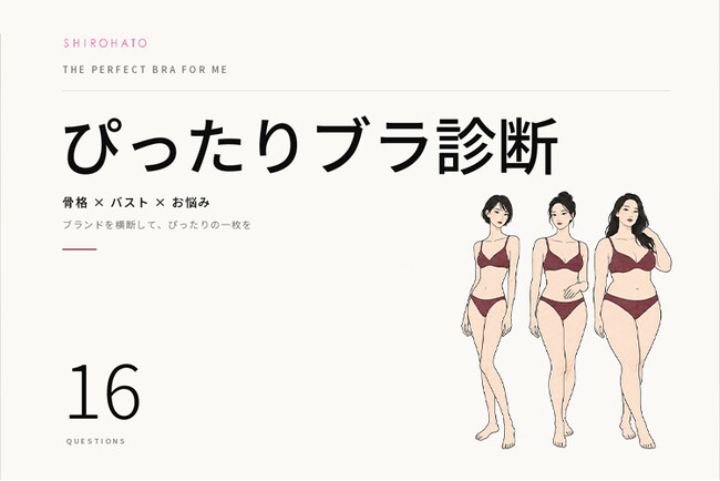 「サイズは合っているのに、しっくりこない」に新提案。SHIROHATOが「ぴったりブラ診断」を公開