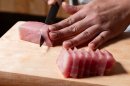 名物のマグロの刺身 名物のマグロの刺身