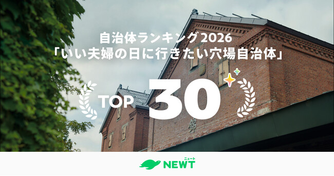 旅行予約サービス『NEWT（ニュート）』、いい夫婦の日に、ふたりでのんびり。湯と景色と食に癒やされる穴場自治体ランキング ベスト30